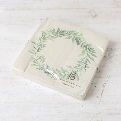 Wreath Design Paper Napkins - 20 Pack