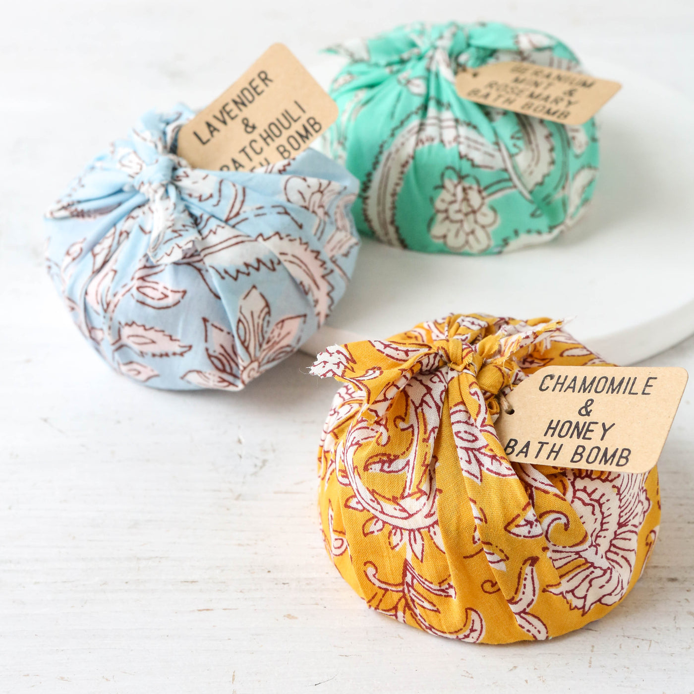 Furoshiki Wrapped Bath Bomb