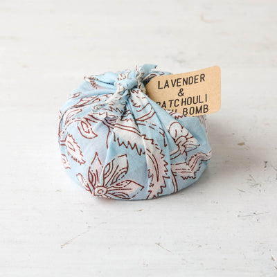 Furoshiki Wrapped Bath Bomb