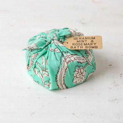 Furoshiki Wrapped Bath Bomb