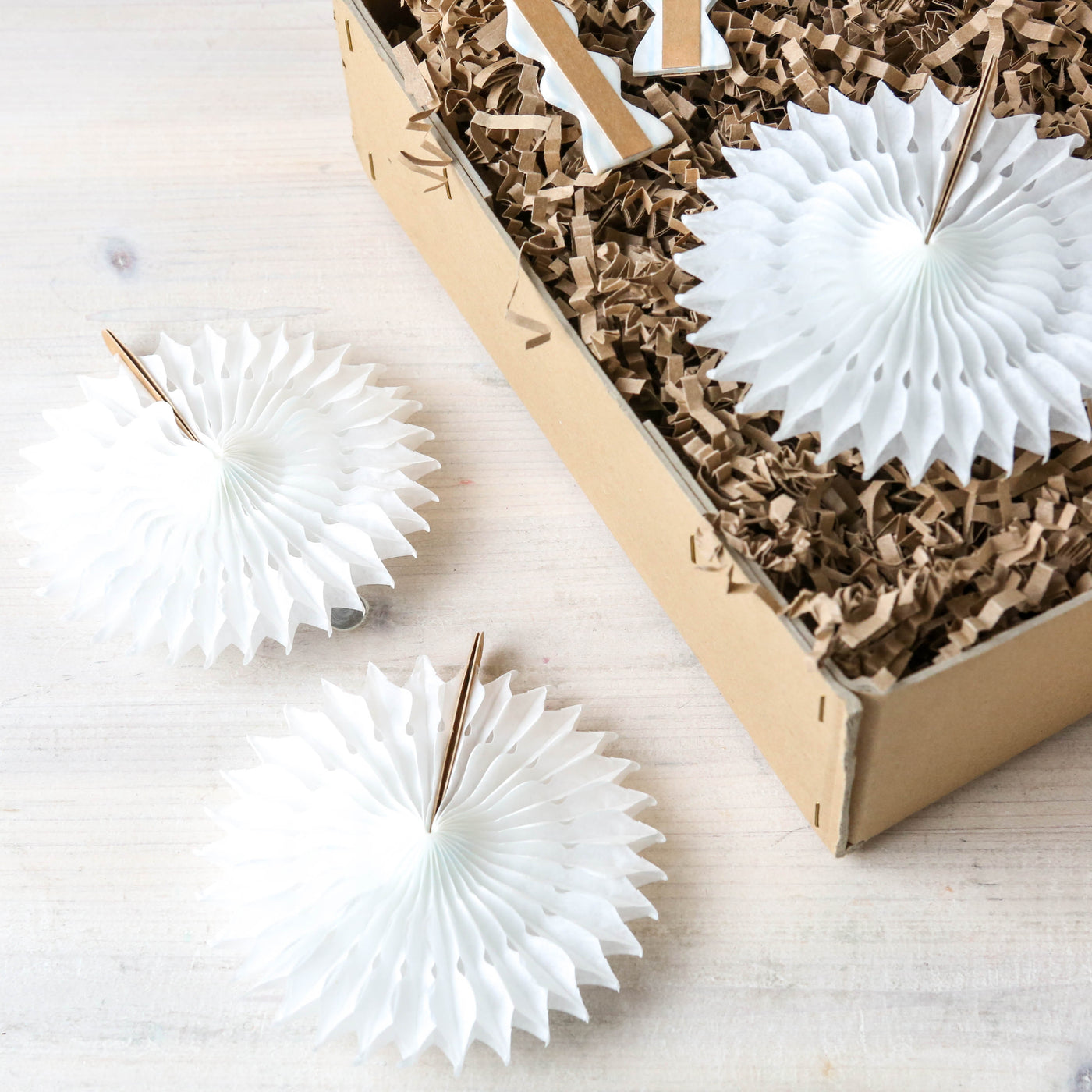 12cm Snowflake Fan Decoration - Pack of 5