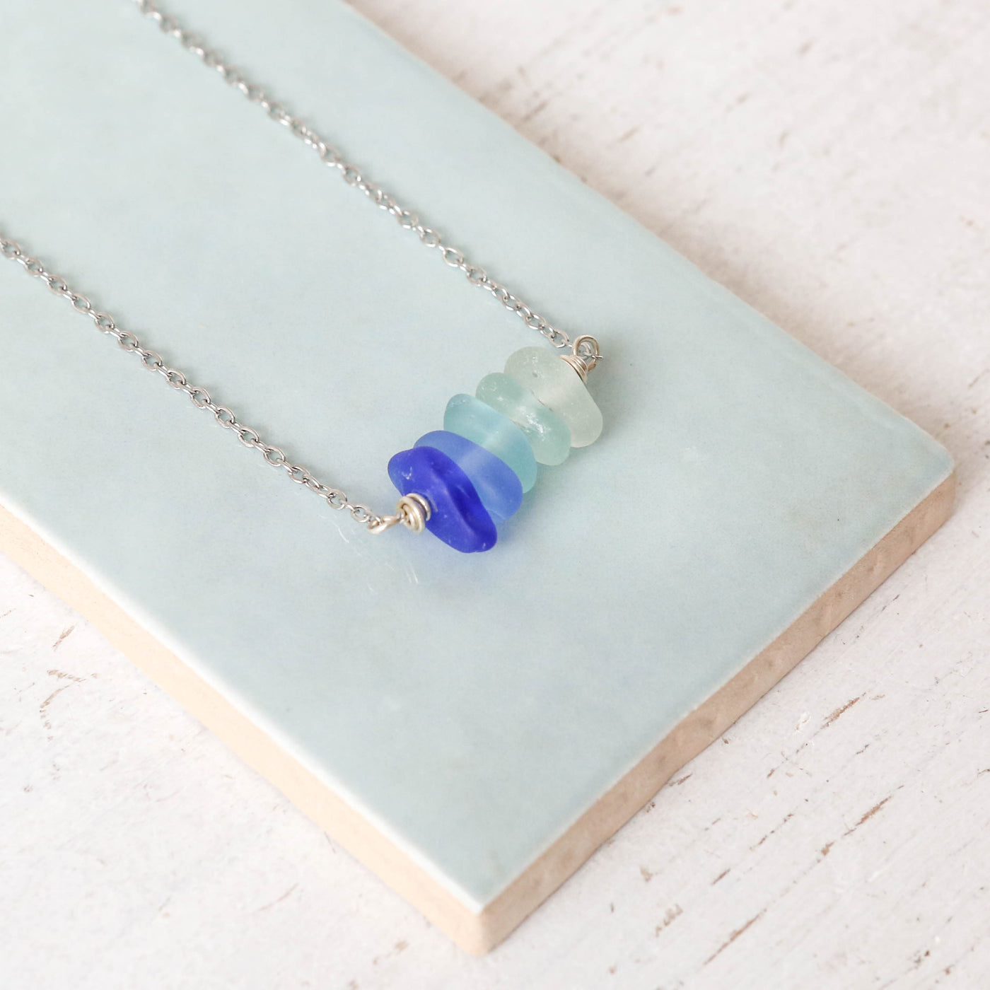 Tonal Sea Glass Necklace