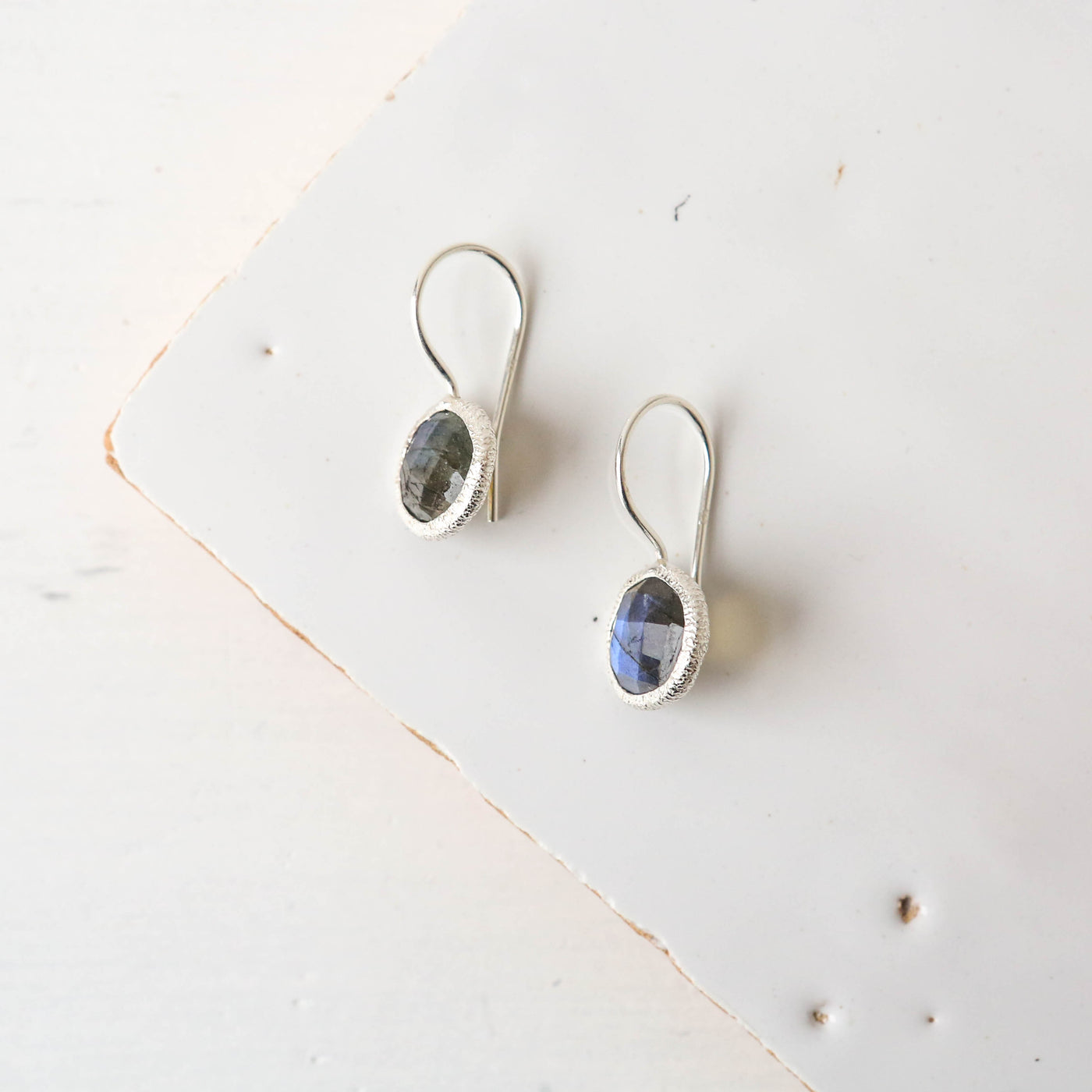 Aurora Silver & Labradorite Drop Earrings