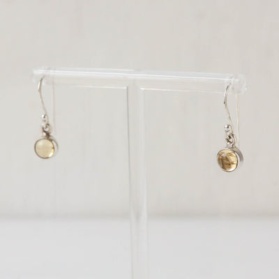 Silver Pebble Hook Earrings