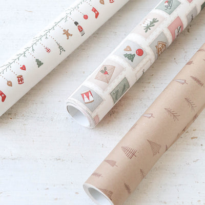 5m Kraft Christmas Tree Wrapping Paper