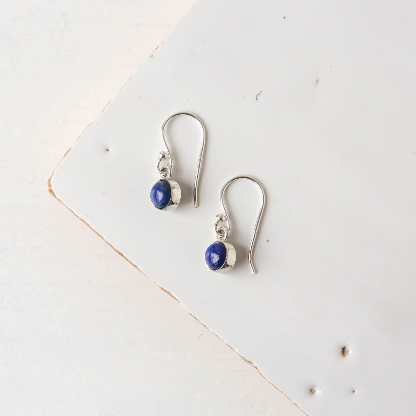 Silver Pebble Hook Earrings