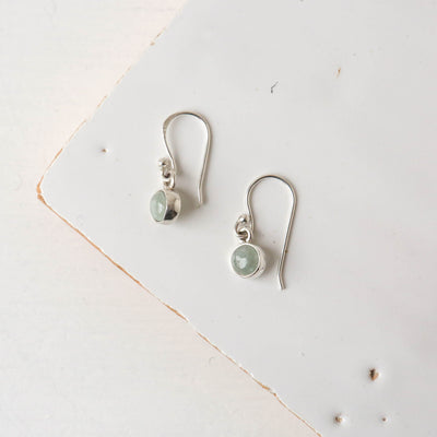 Silver Pebble Hook Earrings