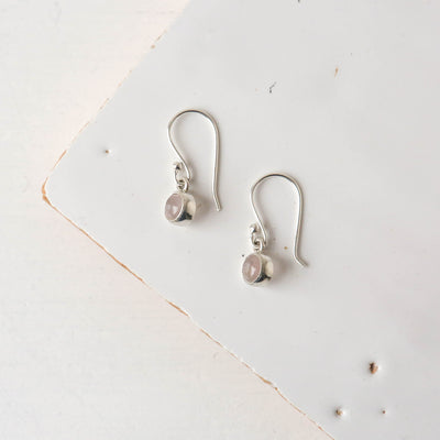 Silver Pebble Hook Earrings