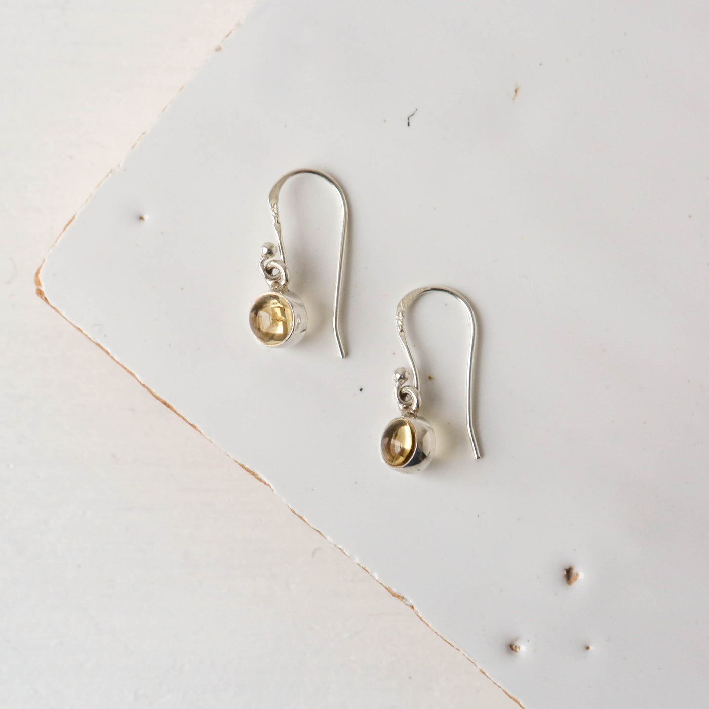 Silver Pebble Hook Earrings