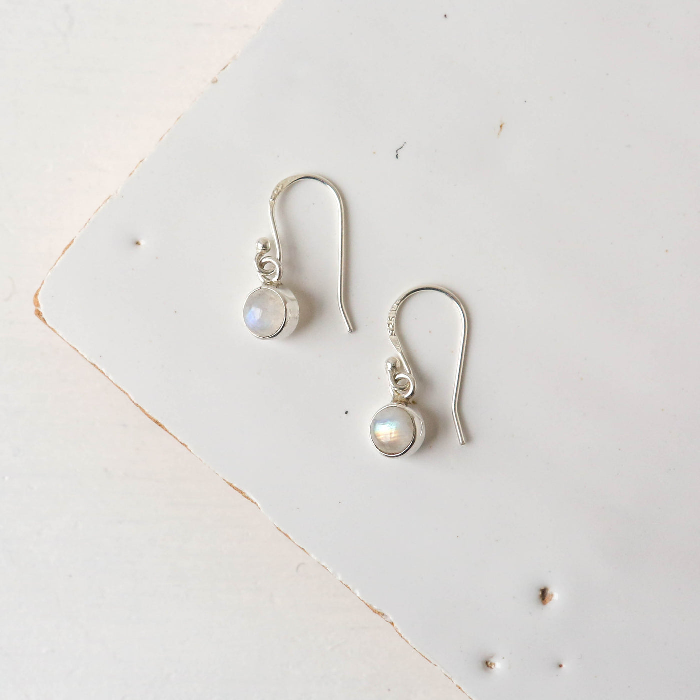 Silver Pebble Hook Earrings