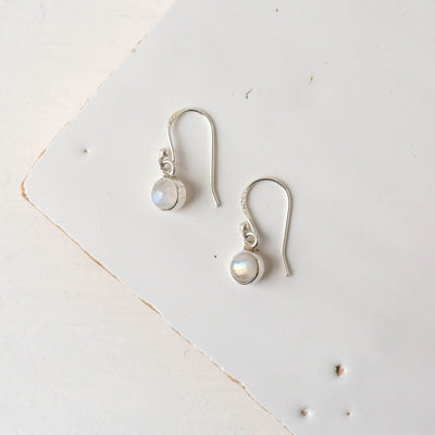 Silver Pebble Hook Earrings