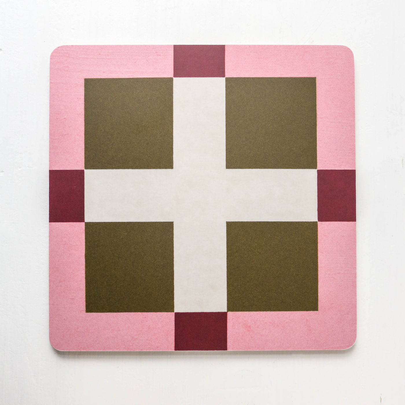 Rutan Pot Mat - Pink