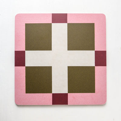 Rutan Pot Mat - Pink