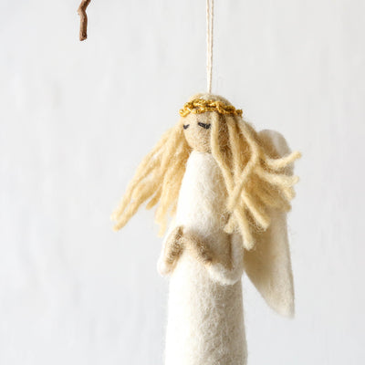 Serene Angel Felt Hanging Decoration