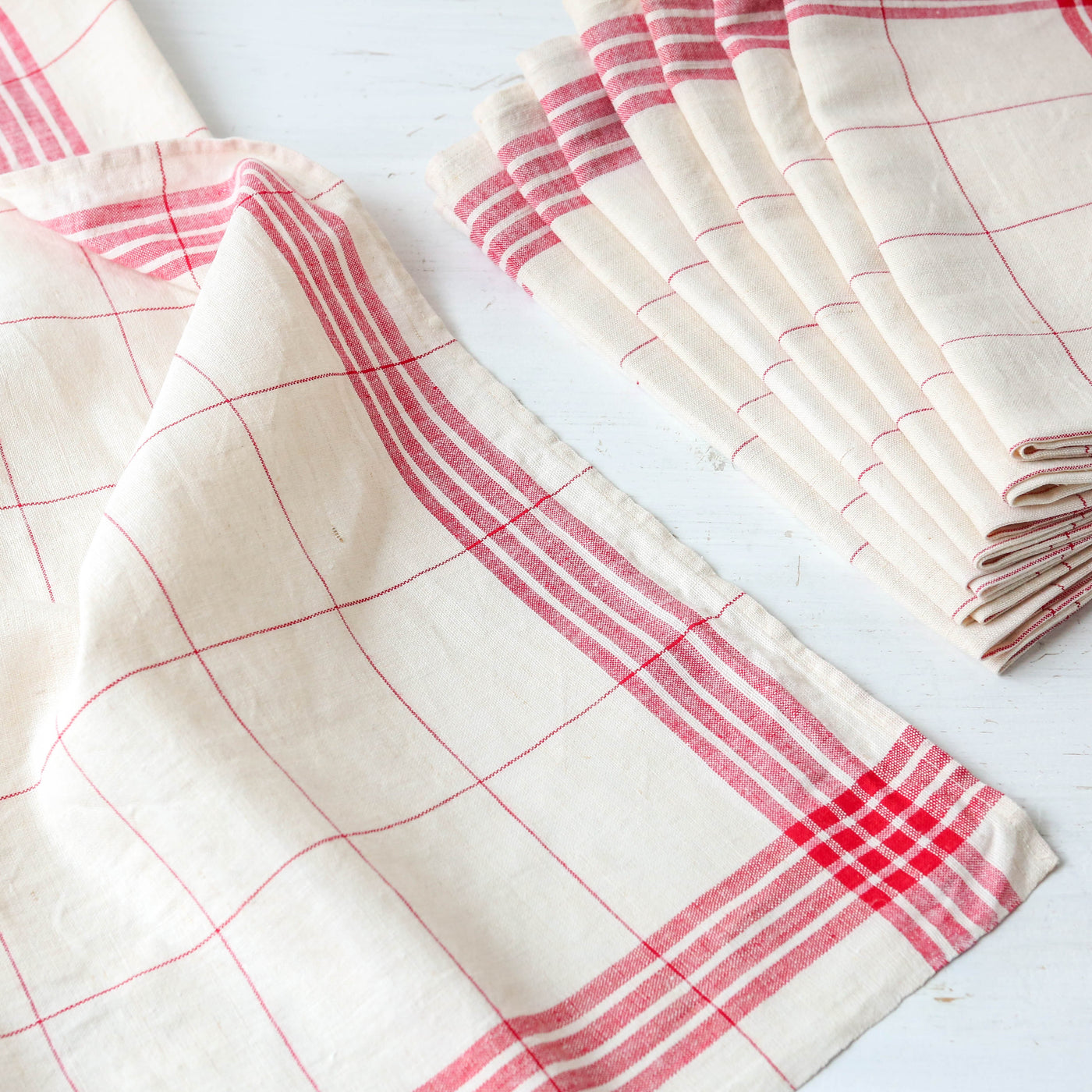 Vintage French Linen Tea Towel