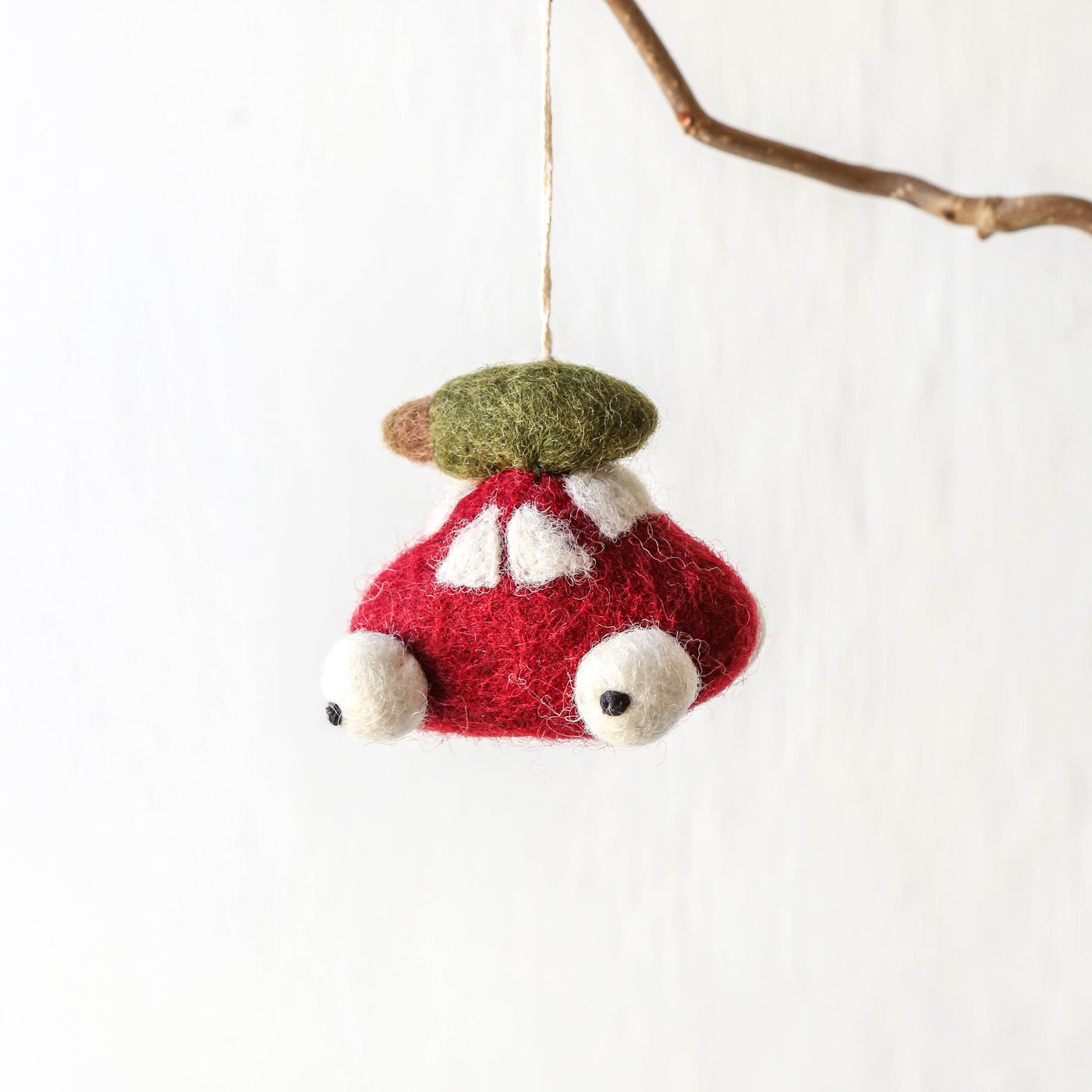 Red Car with Tree Felt Hanging Decoration