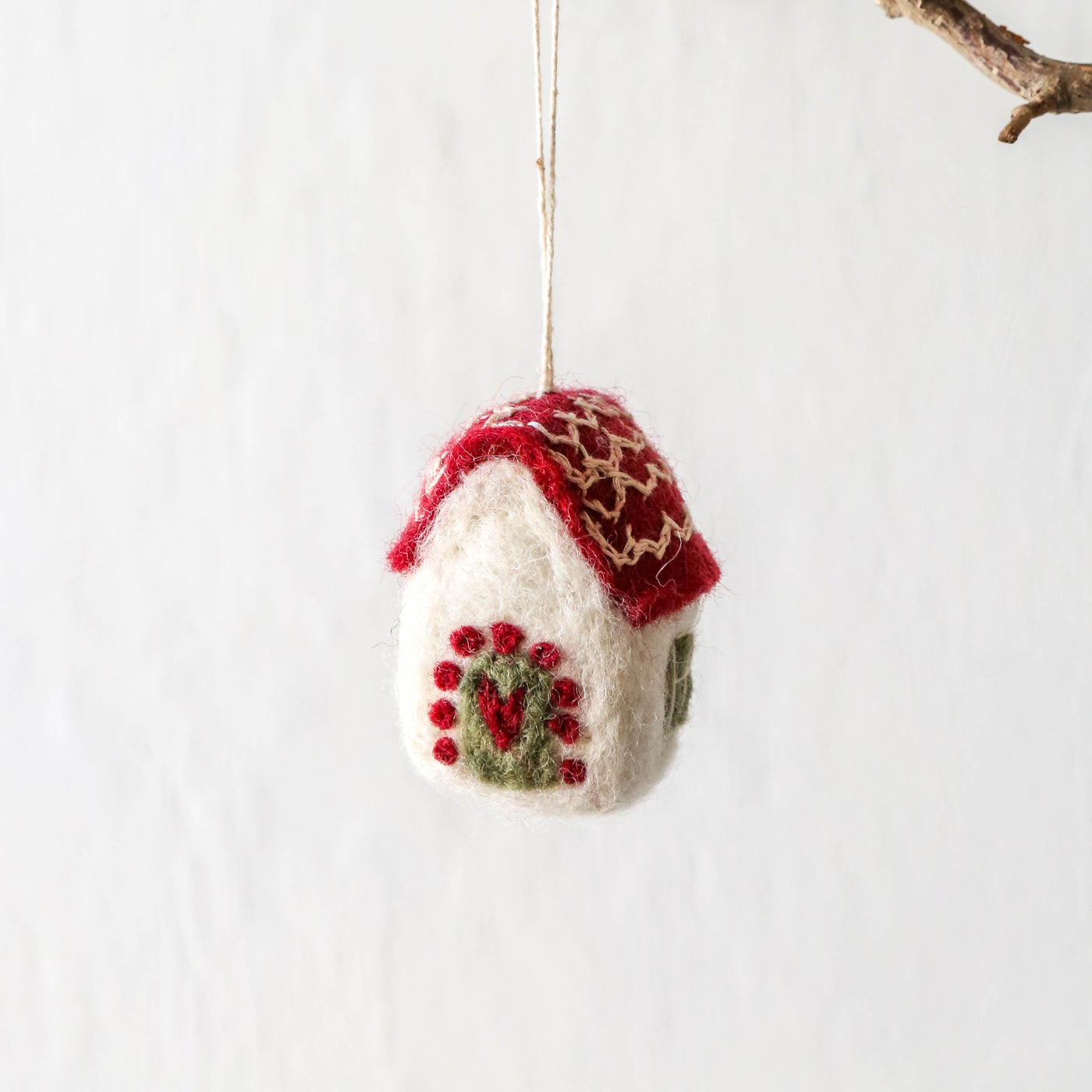 Scandi Christmas House Felt Hanging Decoration