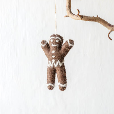 Gingerbread Man Felt Hanging Decoration