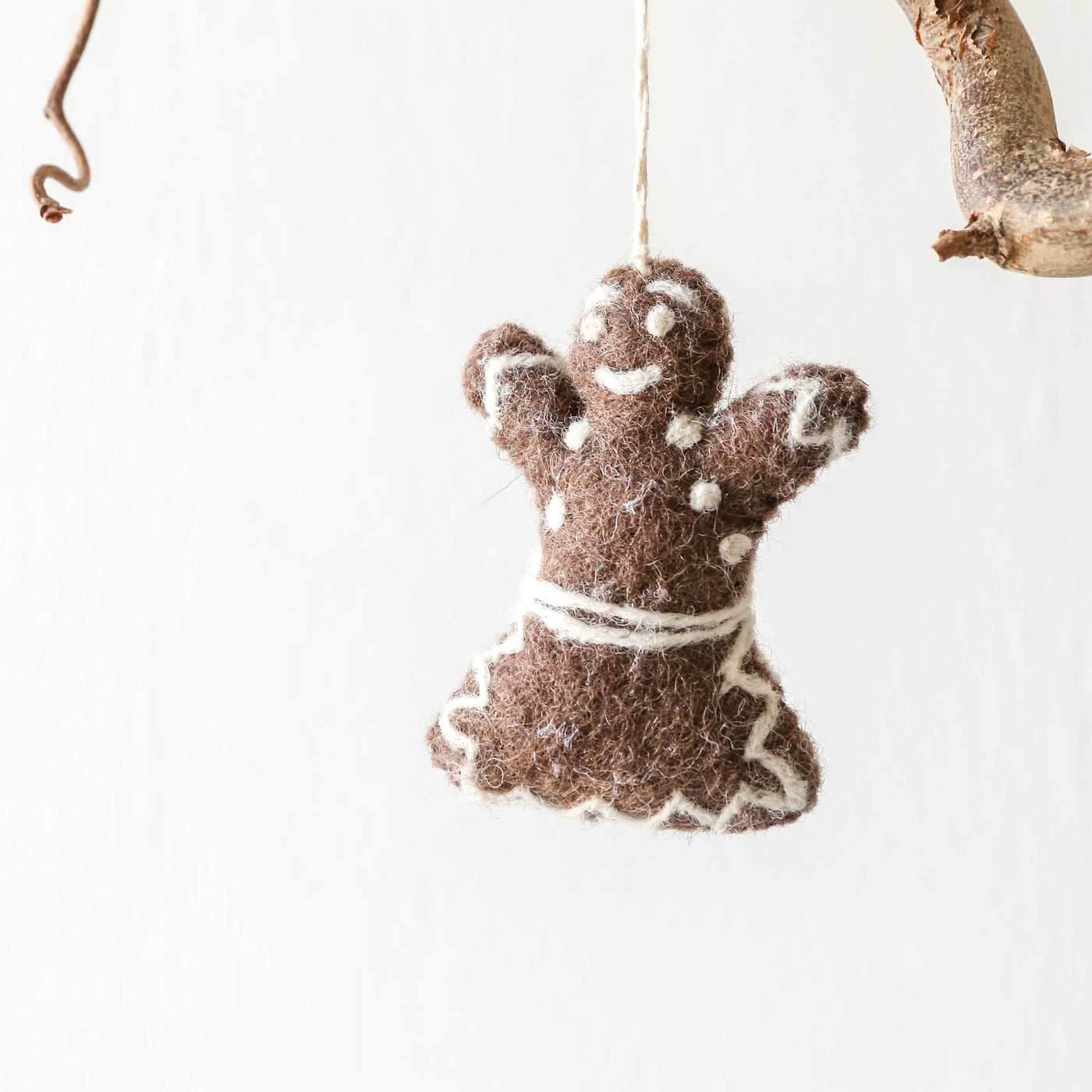 Gingerbread Woman Felt Hanging Decoration