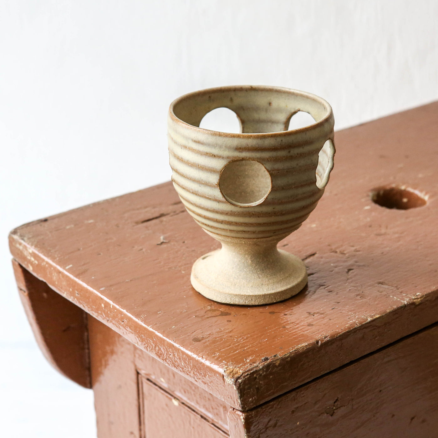 Studio Pottery Candle Holder - Batch 1 - Design C