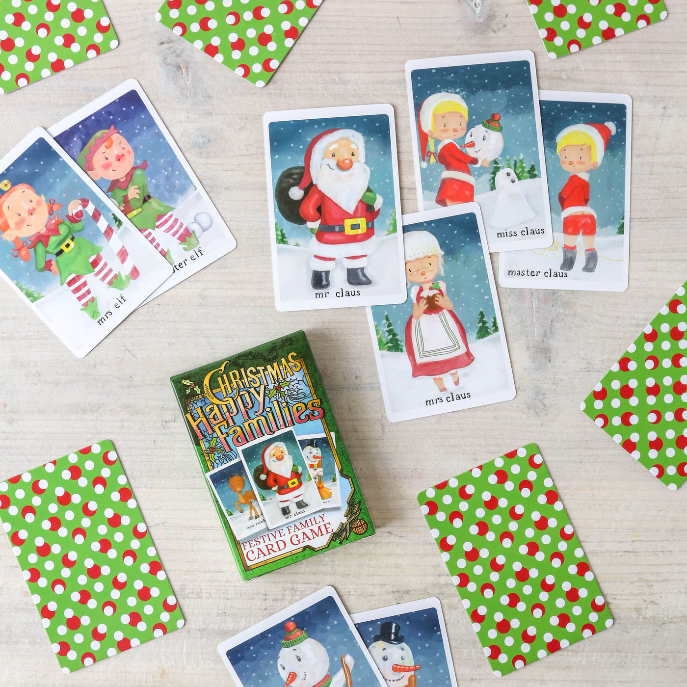 Christmas Happy Families Card Game