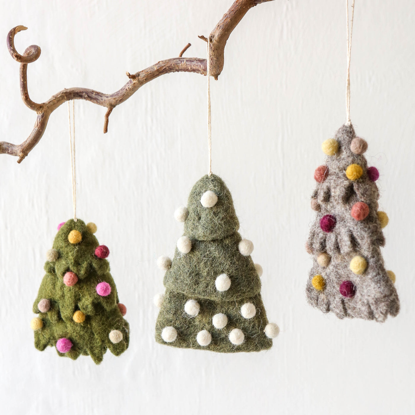 3D Christmas Tree with Baubles Hanging Decoration