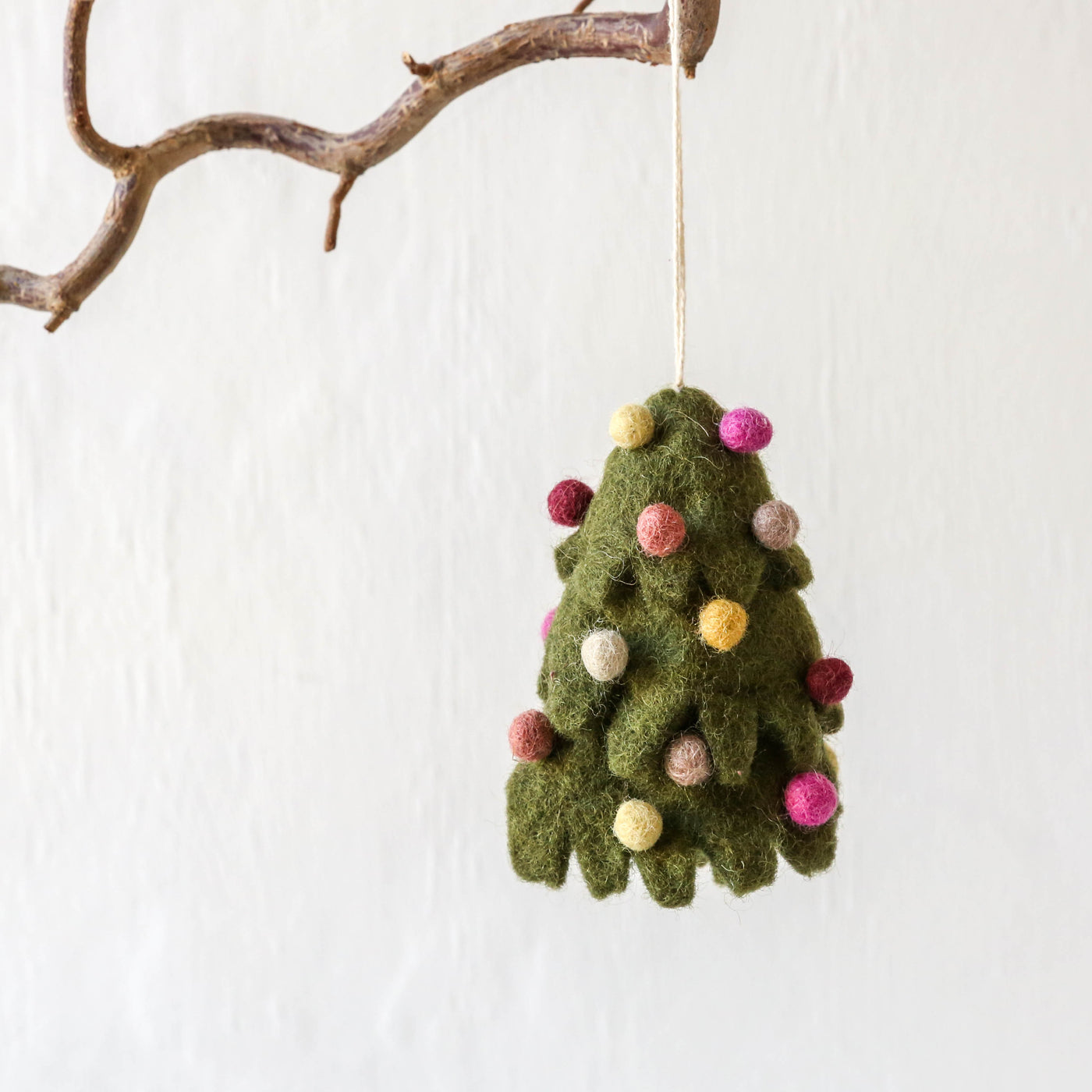 3D Christmas Tree with Baubles Hanging Decoration