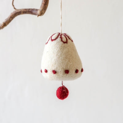 Scandi Bell Felt Hanging Decoration