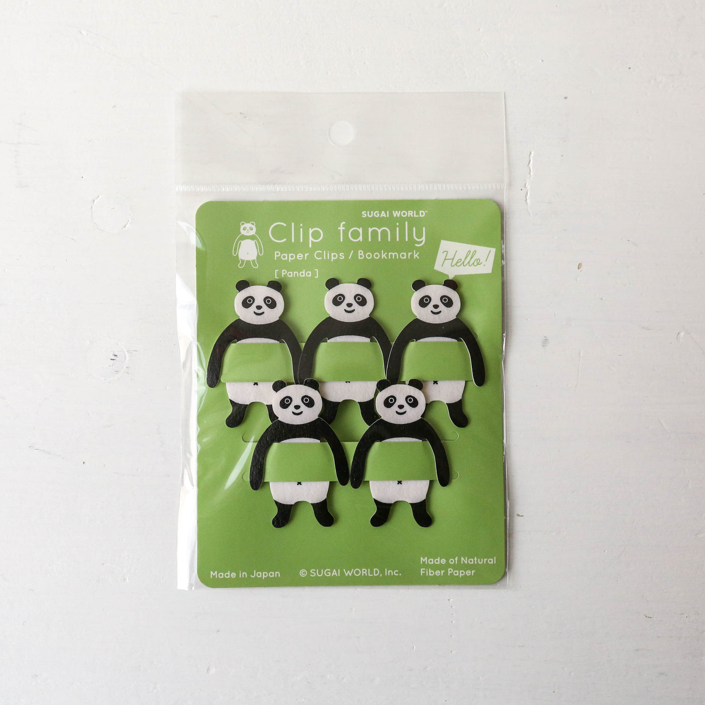 Bendable Animal Clip Family of 5 - Panda