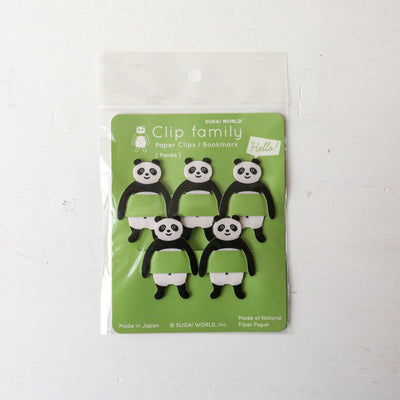 Bendable Animal Clip Family of 5 - Panda