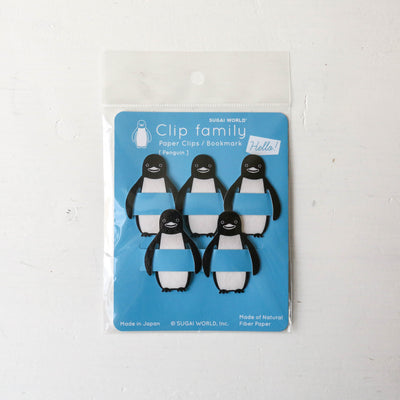 Bendable Animal Clip Family of 5 - Penguin