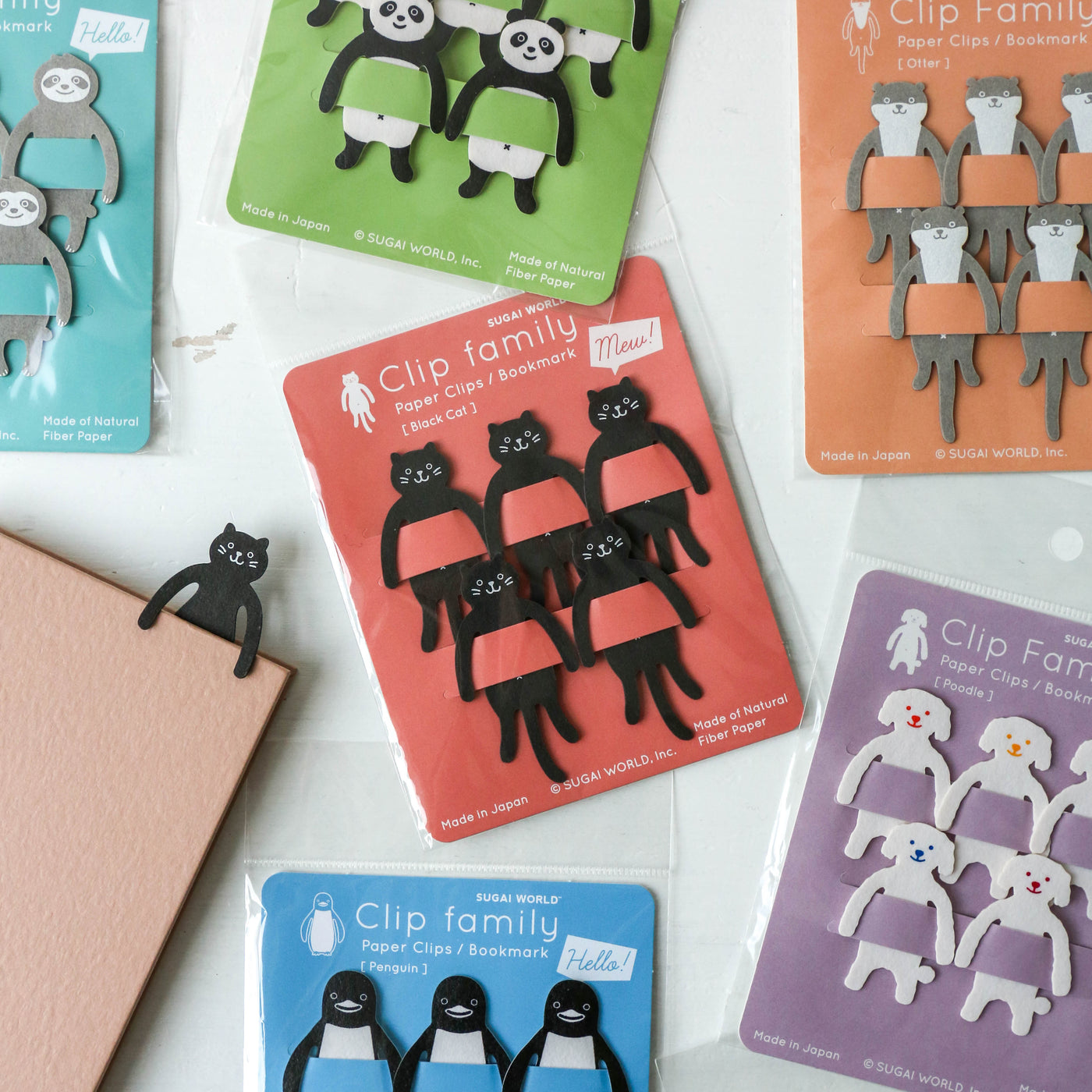 Bendable Animal Clip Family of 5 - Penguin