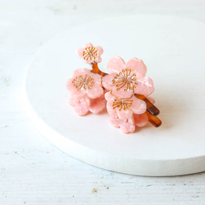 Pink Cherry Blossoms Hair Claw Clip