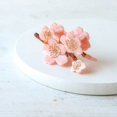 Pink Cherry Blossoms Hair Claw Clip