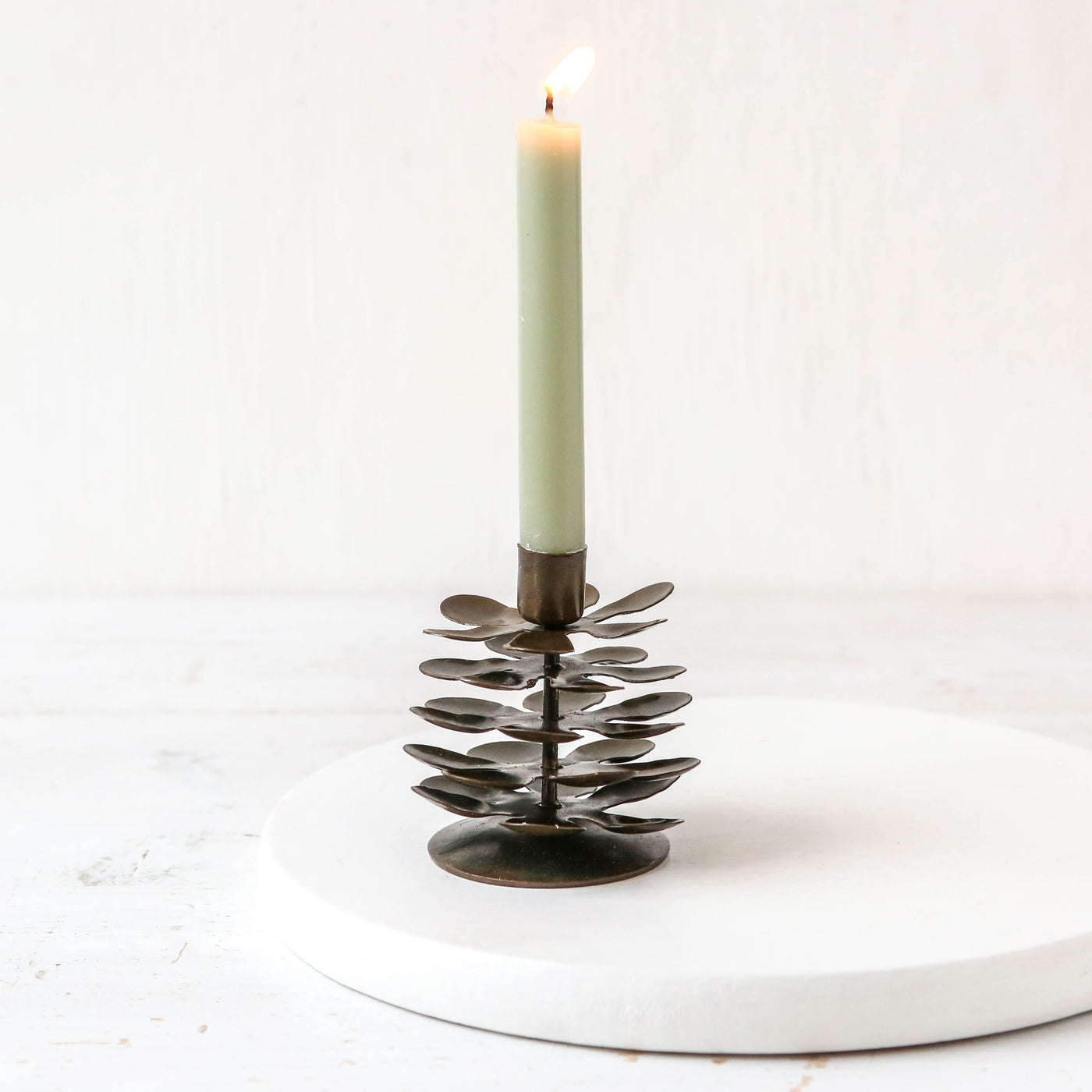 Pinecone Taper Candle Holder