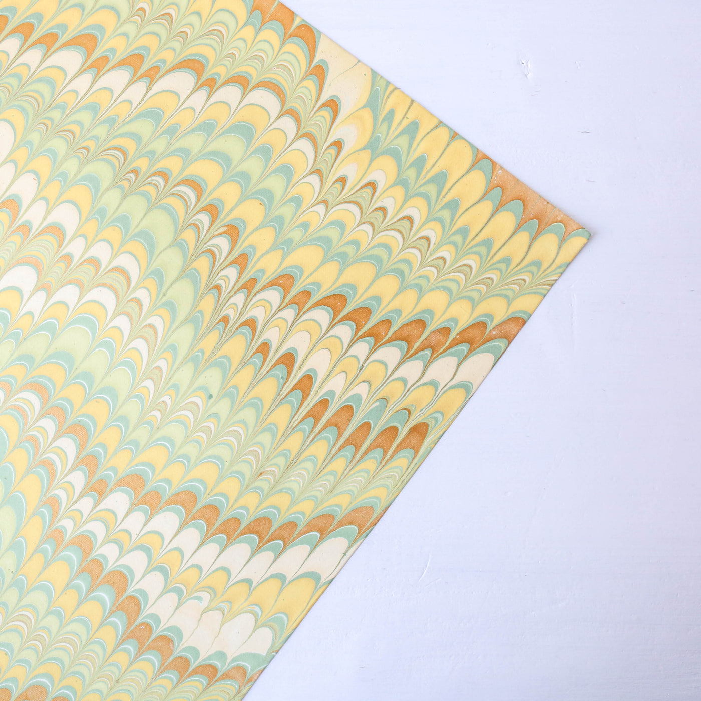 Hand Marbled Wrap - Scallops Daffodil