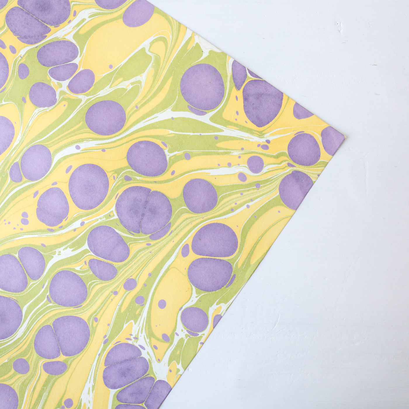 Hand Marbled Wrap - Cosmos Wisteria