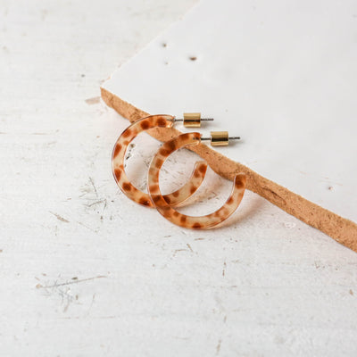 Marseille Thin Resin Hoop Earrings