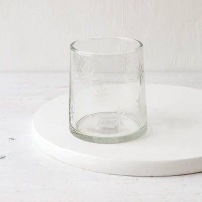 Etched Star Glass Tumbler