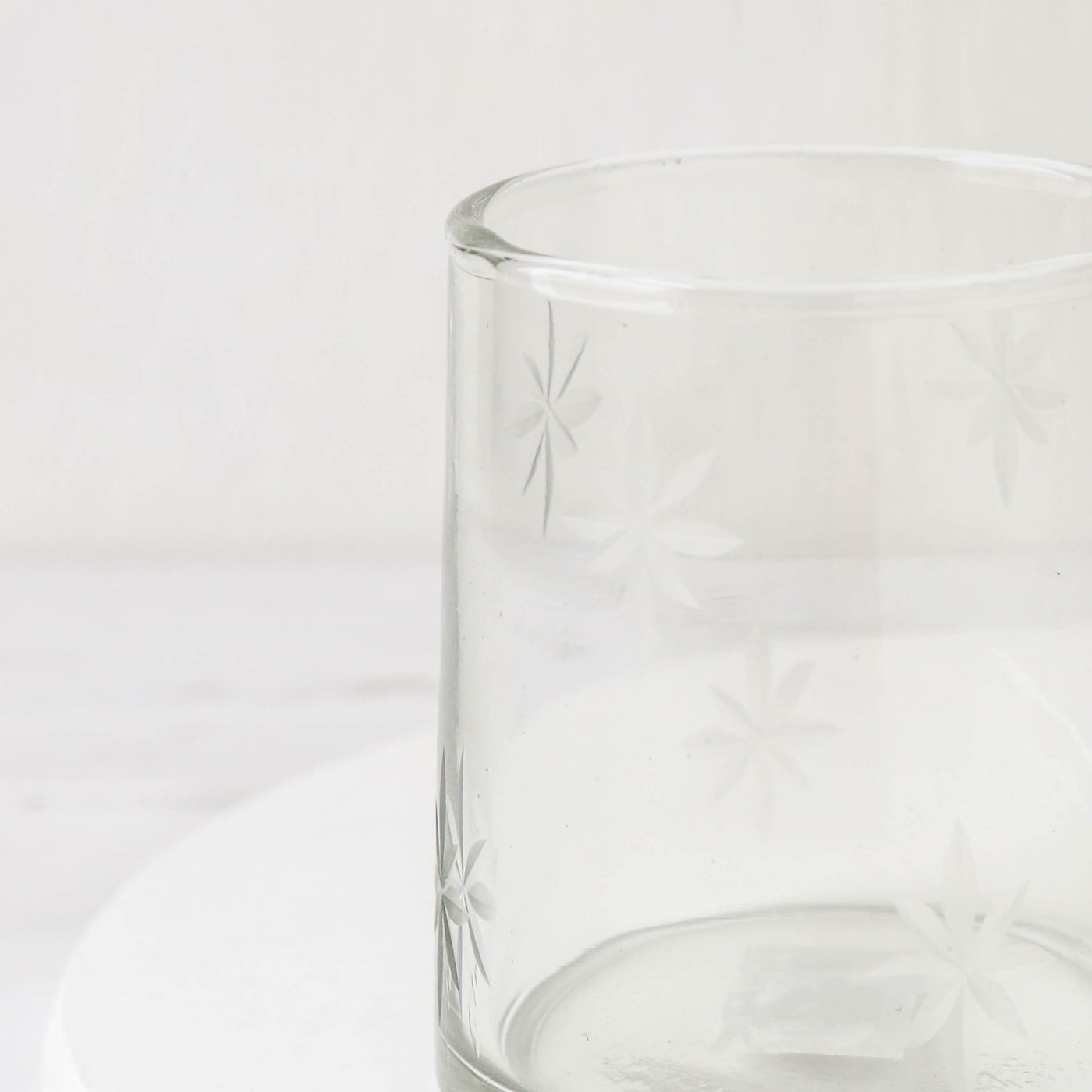 Etched Star Glass Tumbler