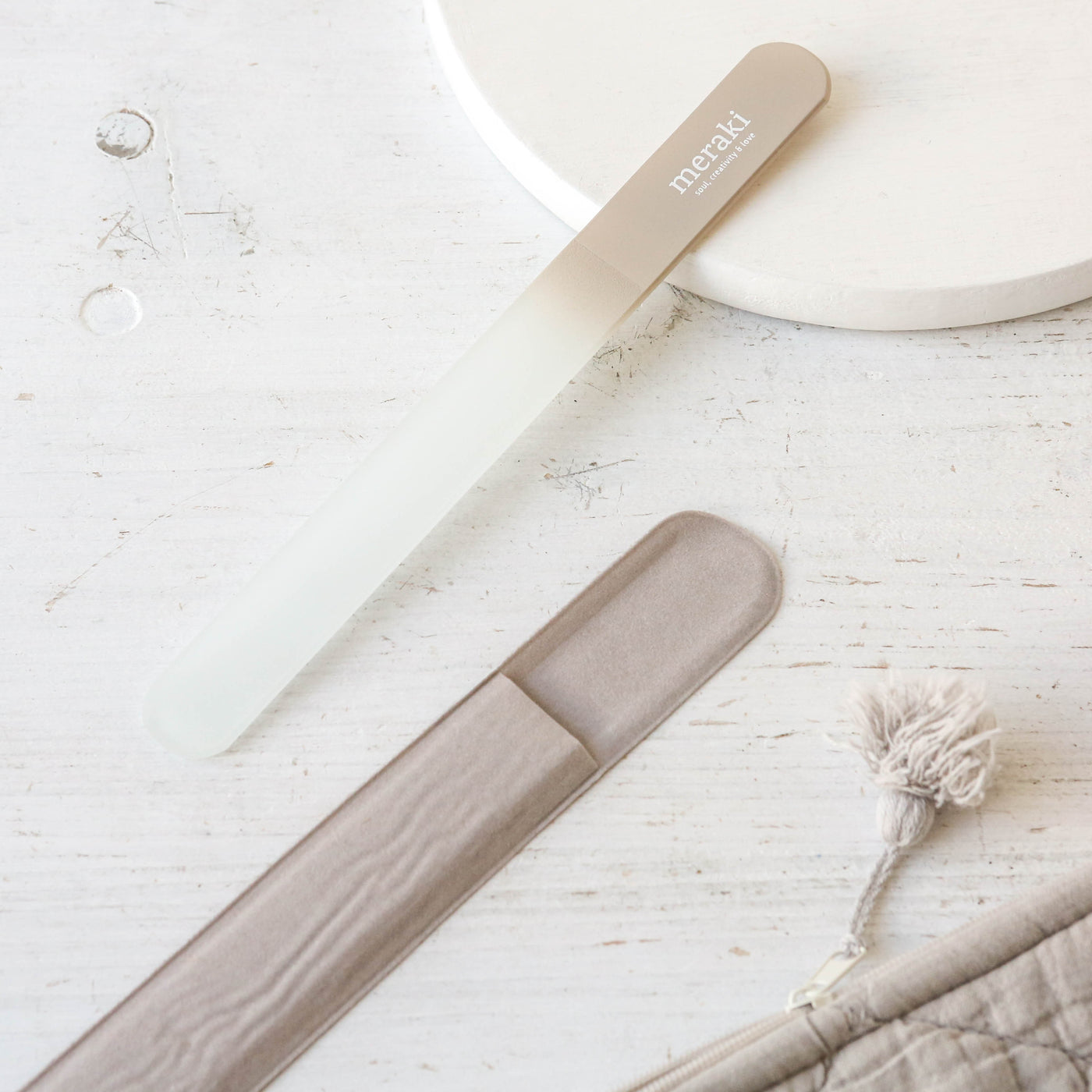 Large Grey Glass Nail File