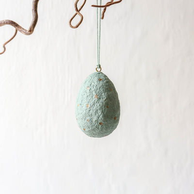 Cotton Mache Egg Decoration - Small