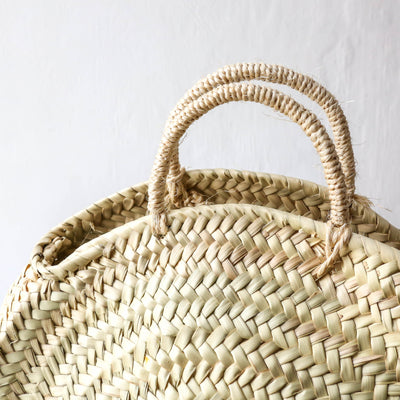 Round Woven Basket Bag