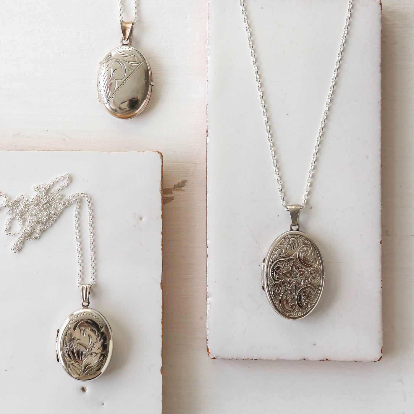 Silver Vintage Locket - Batch E, Ovals