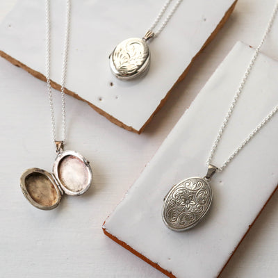 Silver Vintage Locket - Batch E, Ovals