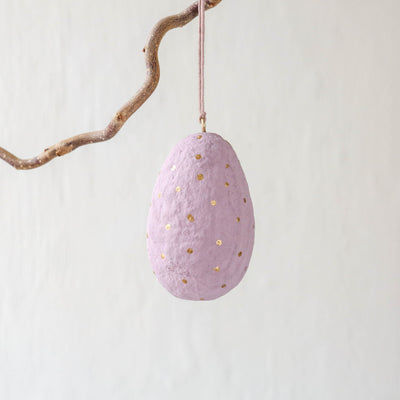 Cotton Mache Egg Decoration - Dot