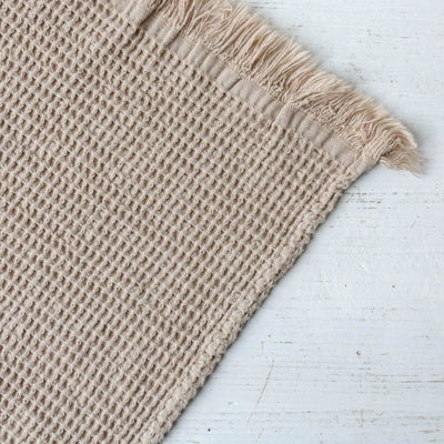 Waffle Cotton Hand Towel - Linen