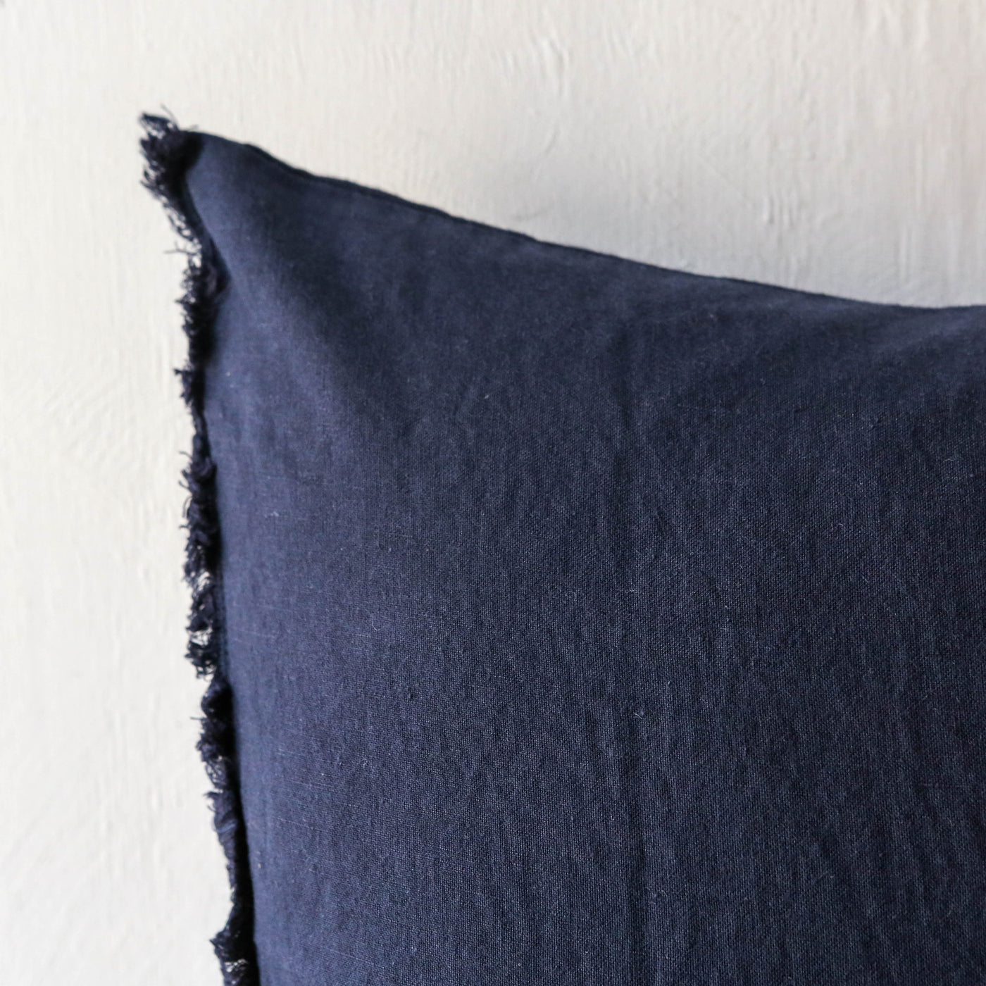 Oblong Linen Cotton Cushion Cover - Navy