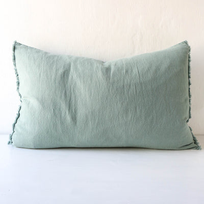 Oblong Linen Cotton Cushion Cover - Celadon