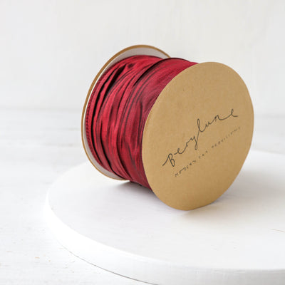 10m Roll of Wired Crushed Satin Ribbon